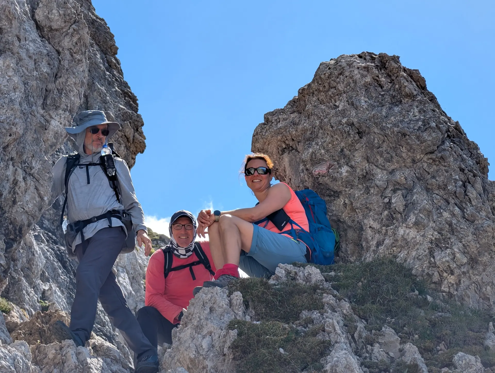KS Karwendel | © DAV Gangkofen/Martin Götz_KS Karwendel_2.Tag_Freiung Höhenweg_Im Steig_Kurze Pause