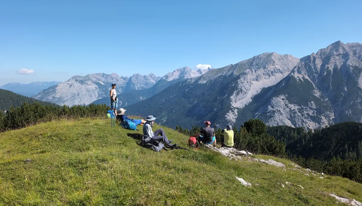 KS Karwendel | © DAV Gangkofen/Martin Götz_KS Karwendel_3.Tag_Gipfelstürmerweg_Erste Pause