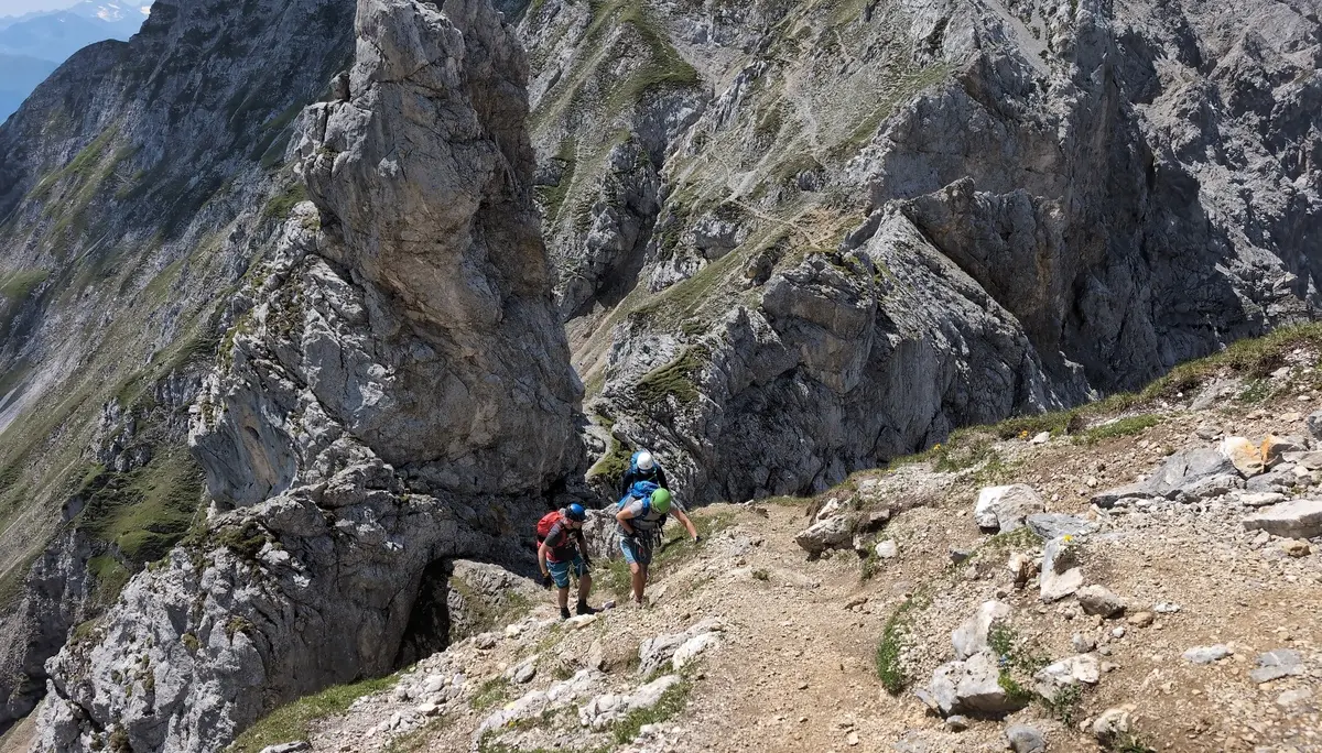 KS Karwendel | © DAV Gangkofen/Martin Götz_KS Karwendel_3.Tag_KS Nordkette 2. Teil_Zustieg