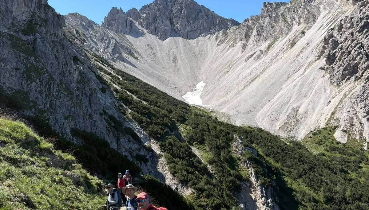 KS Karwendel | © DAV Gangkofen/Melanie Loher_KS Karwendel_1.Tag_KS Seefelder Panorama_Zustieg