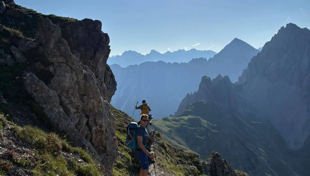 KS Karwendel | © DAV Gangkofen/Melanie Loher_KS Karwendel_2.Tag_Freiung Höhenweg_Erster Abschnitt