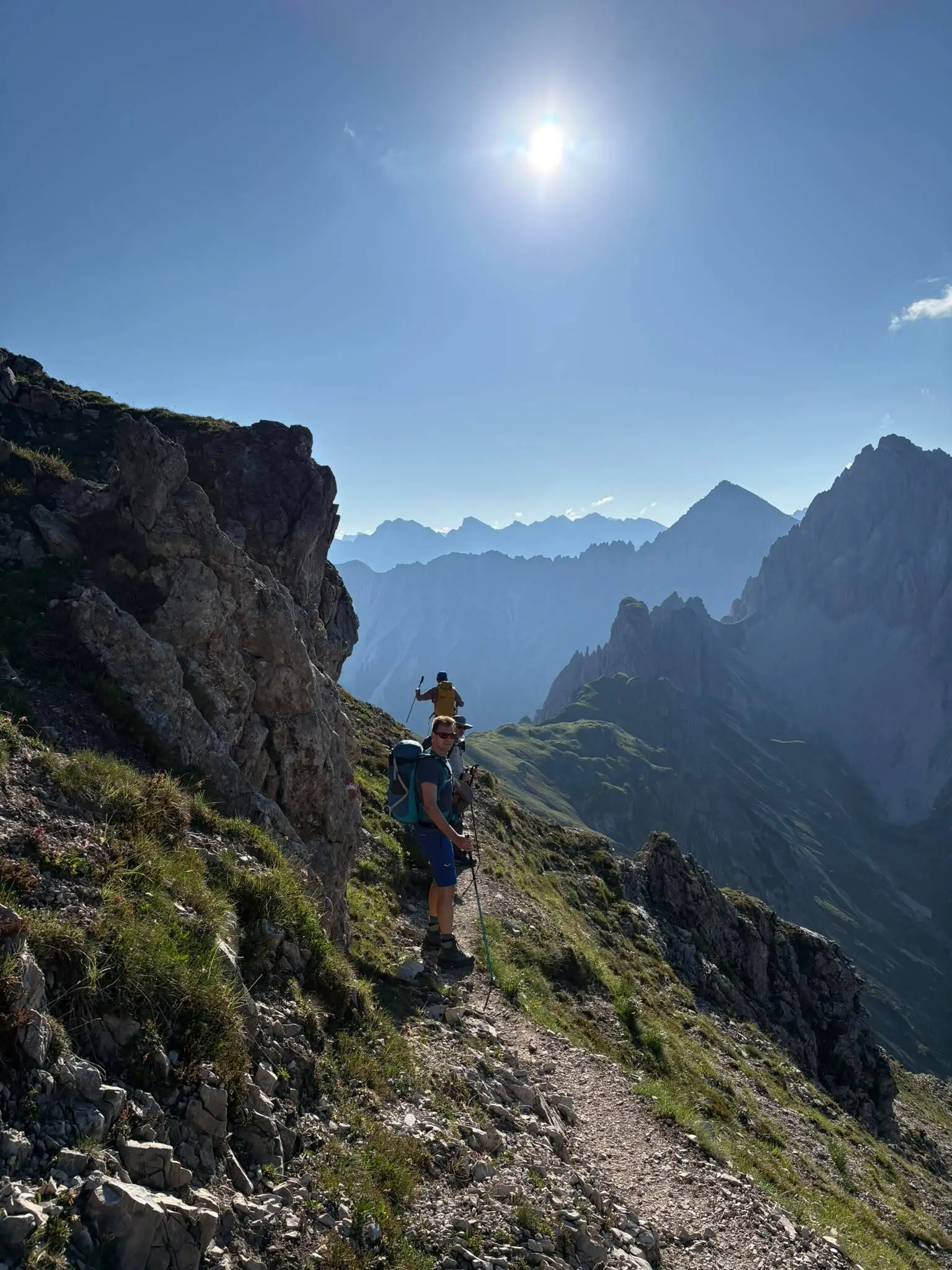 KS Karwendel | © DAV Gangkofen/Melanie Loher_KS Karwendel_2.Tag_Freiung Höhenweg_Erster Abschnitt