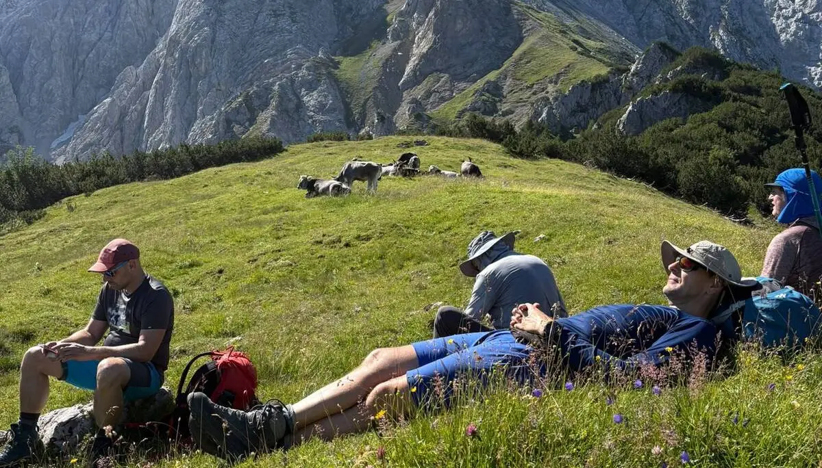 KS Karwendel | © DAV Gangkofen/Melanie Loher_KS Karwendel_3.Tag_Gipfelstürmerweg_Erste Pause