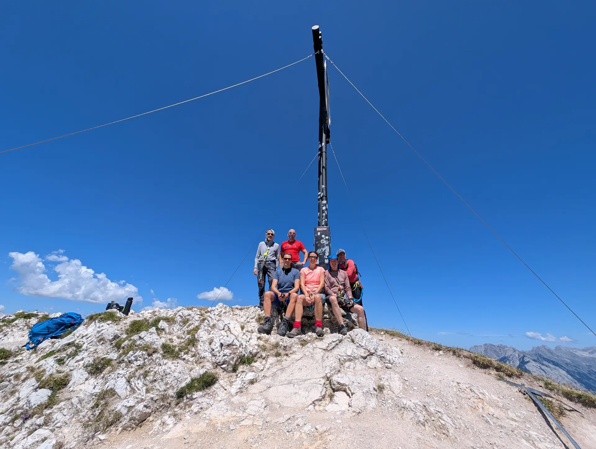 KS Karwendel | © DAV Gangkofen/Martin Götz_KS Karwendel_1.Tag_KS Seefelder Panorama_Am Gipfel der Seefelder Spitze_Gruppenfoto II