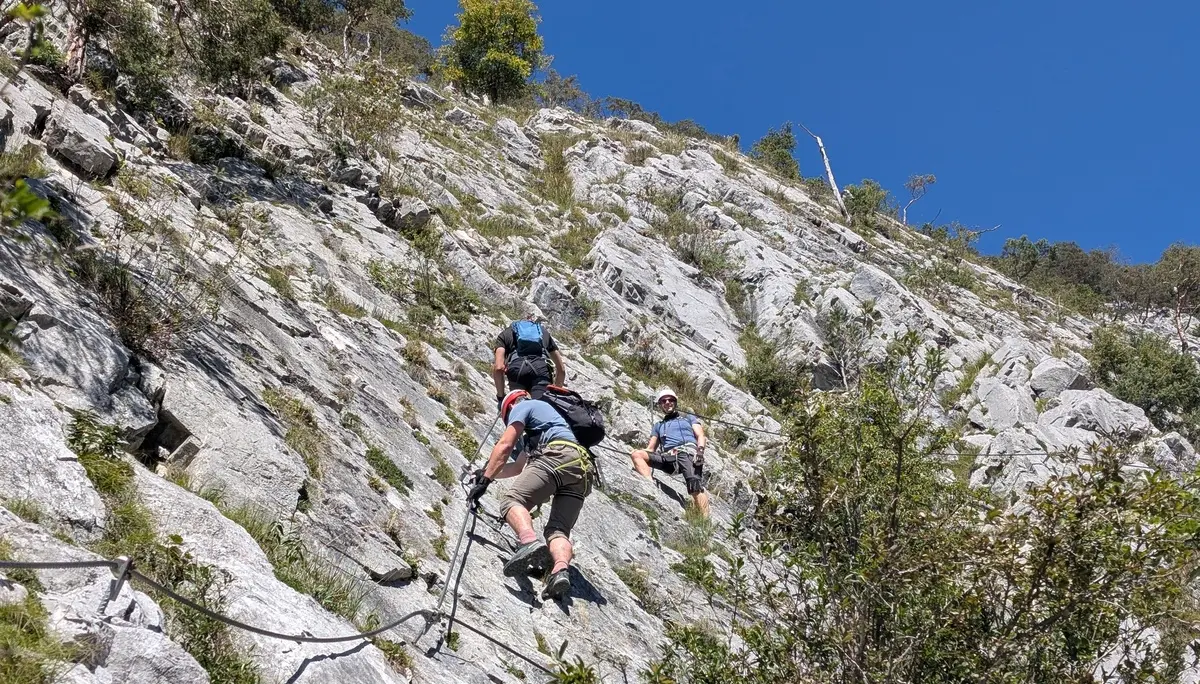 KS Leite | © DAV Gangkofen/Martin Götz_KS Mieminger Gebirge_KS Leite_Übergang in die horizontale Passage