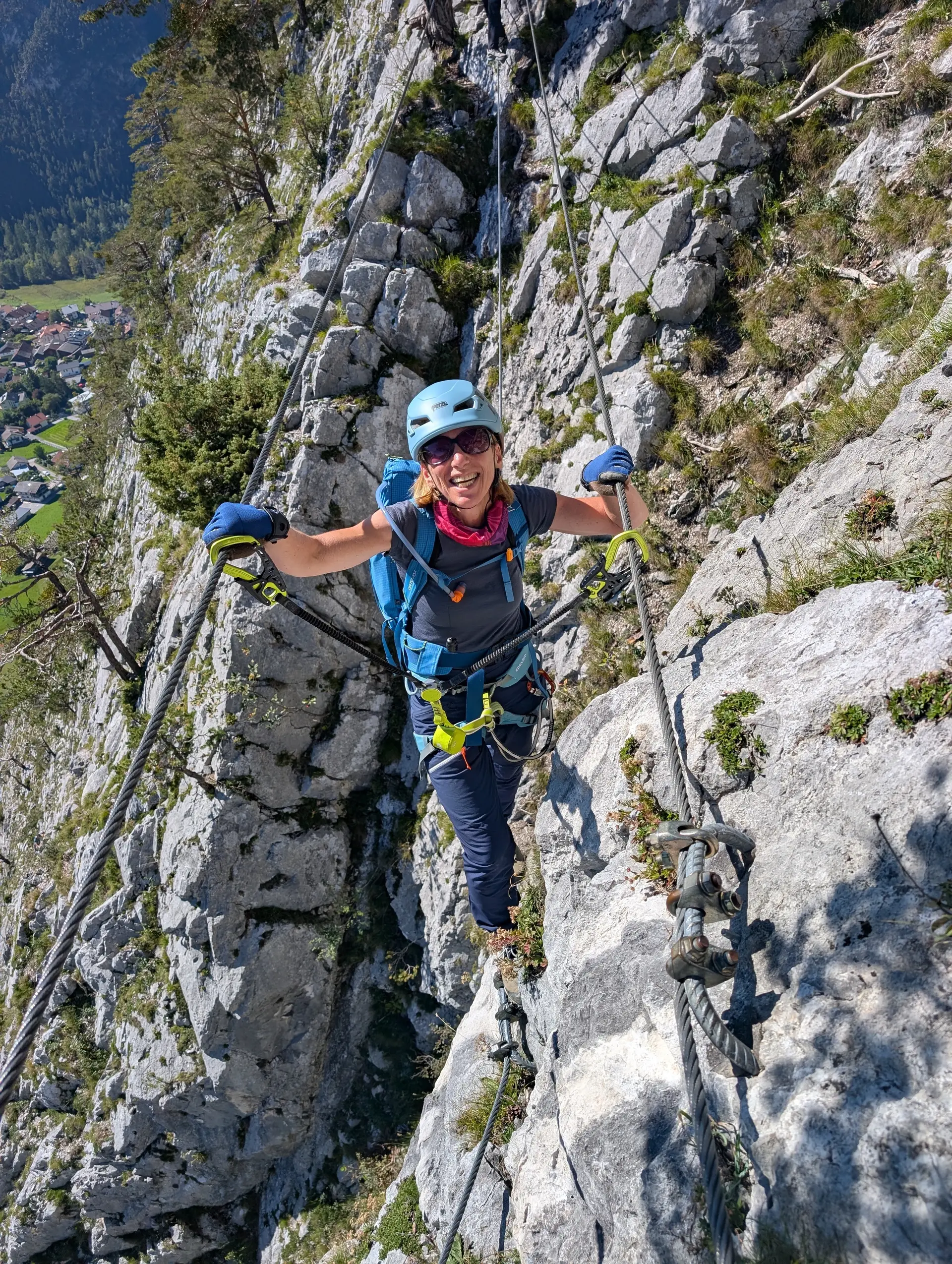 KS Leite | © DAV Gangkofen/Martin Götz_KS Mieminger Gebirge_KS Leite_Auf der Seilbrücke