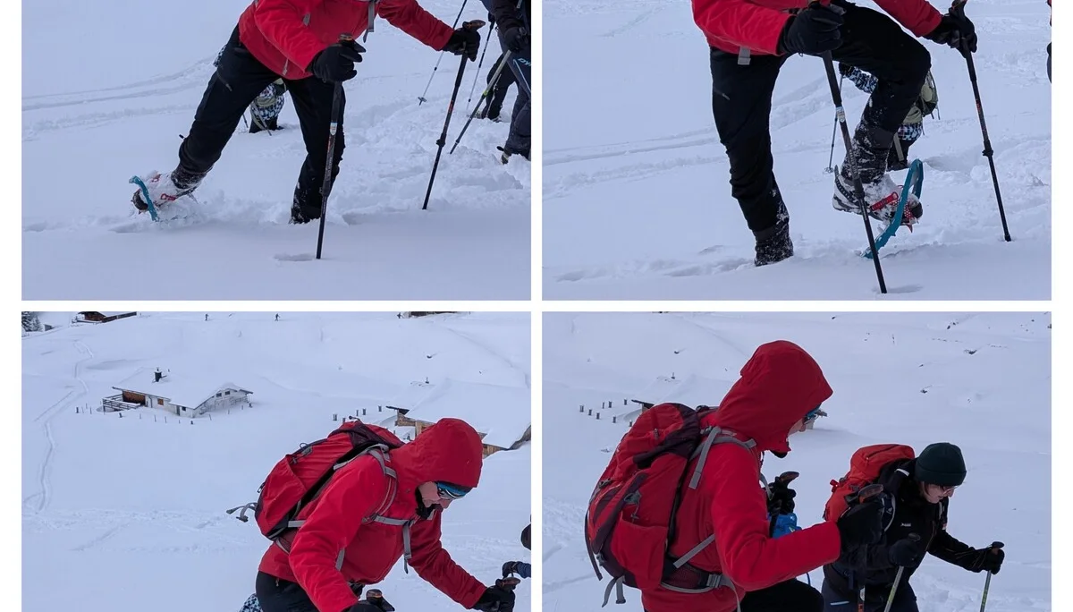 LVS-Kurs - Schneeschuhtour zum Peitingköpfl | © DAV Gangkofen/Martin Götz - LVS-Kurs - Schneeschuhtour zum Peitingköpfl - Spitzkehre