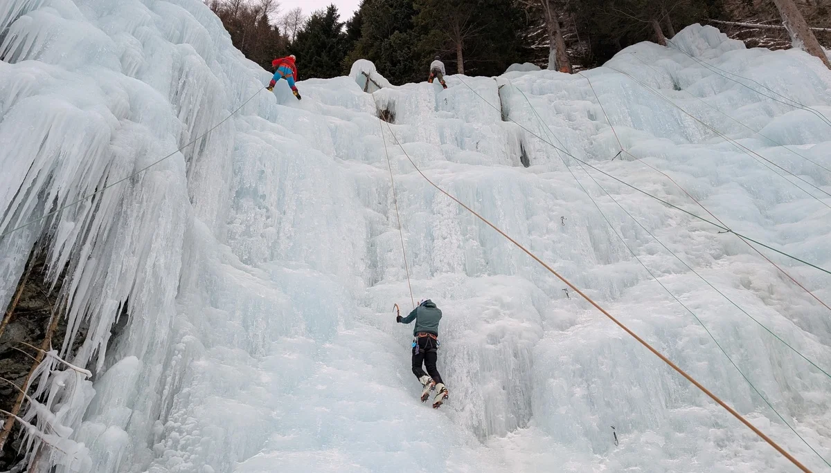 EK Eiskletterkurs Eispark Osttirol | © DAV Gangkofen/Martin Götz - Eiskletterkurs - Toprope