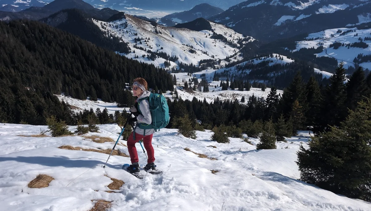 SSW Wildalpjoch | © DAV Gangkofen/Martin Götz - SSW Wildalpjoch - Im Abstieg mit Bergpanorama