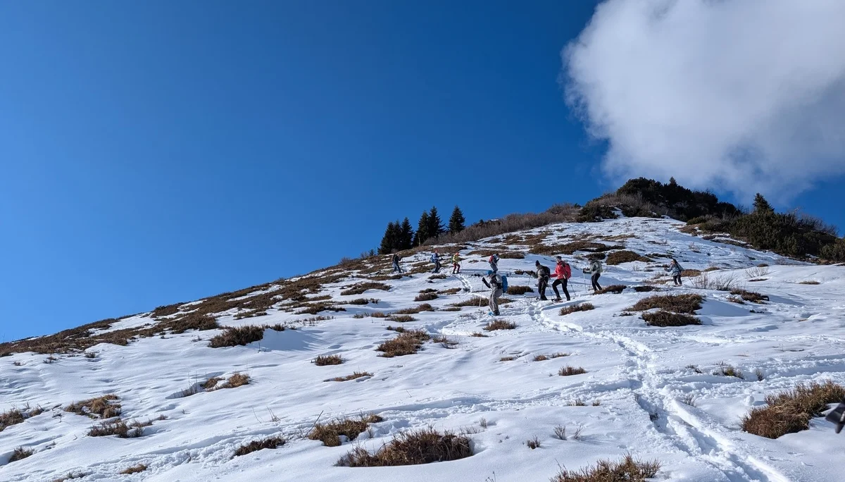 SSW Kühkranz | © DAV Gangkofen/Martin Götz - Abstieg über die apere Südseite
