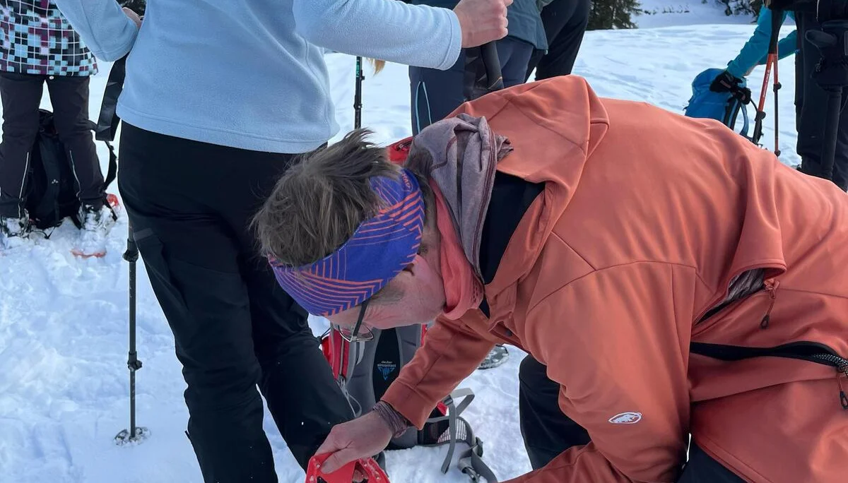 SSW Kühkranz | © DAV Gangkofen/Thomas Loher - Stollen der Schneeschuhe