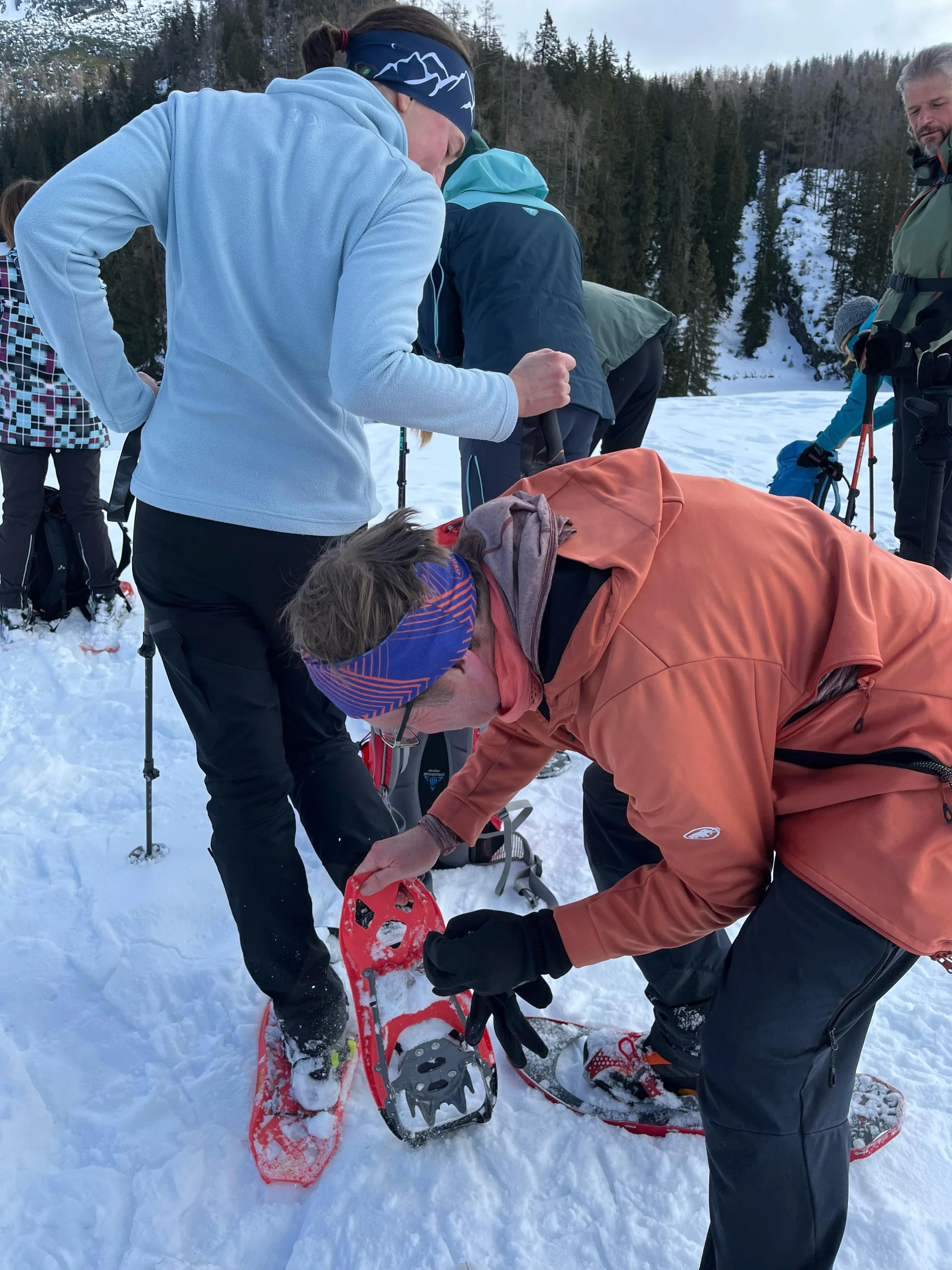 SSW Kühkranz | © DAV Gangkofen/Thomas Loher - Stollen der Schneeschuhe