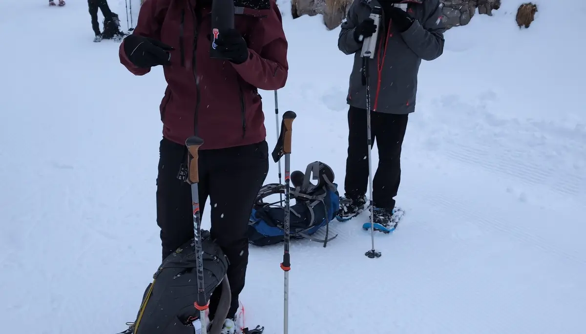 SSW Stahlhaus Vollmondtour | © DAV Gangkofen/Martin Götz_SSW Stahlhaus Vollmondtour_Trinkpause am Ende der ehemaligen Skipiste