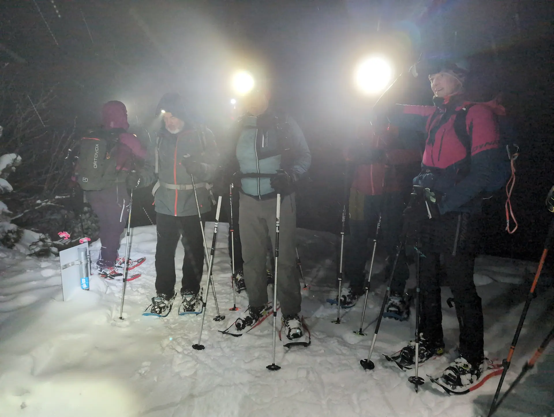 SSW Stahlhaus Vollmondtour | © DAV Gangkofen/Martin Götz_SSW Stahlhaus Vollmondtour_Pause am Ende des Übergangs zum Stahlhaus