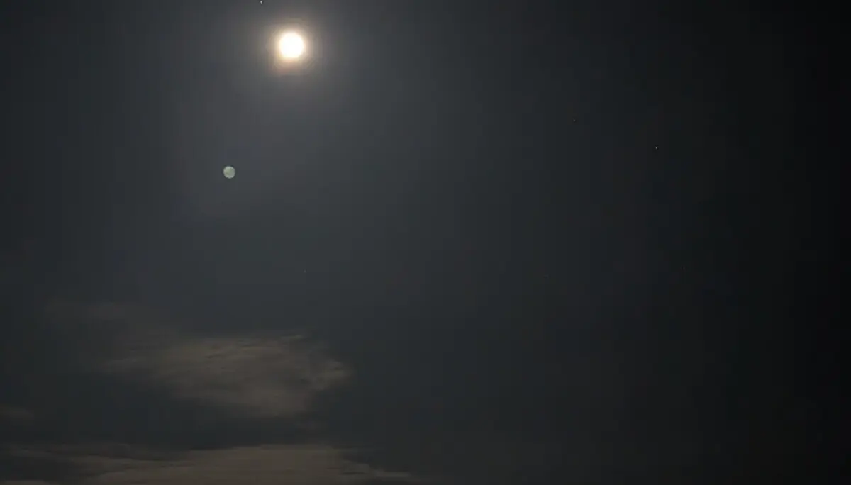 SSW Stahlhaus Vollmondtour | © DAV Gangkofen/Martin Götz_SSW Stahlhaus Vollmondtour_Vollmond über Gangkofen