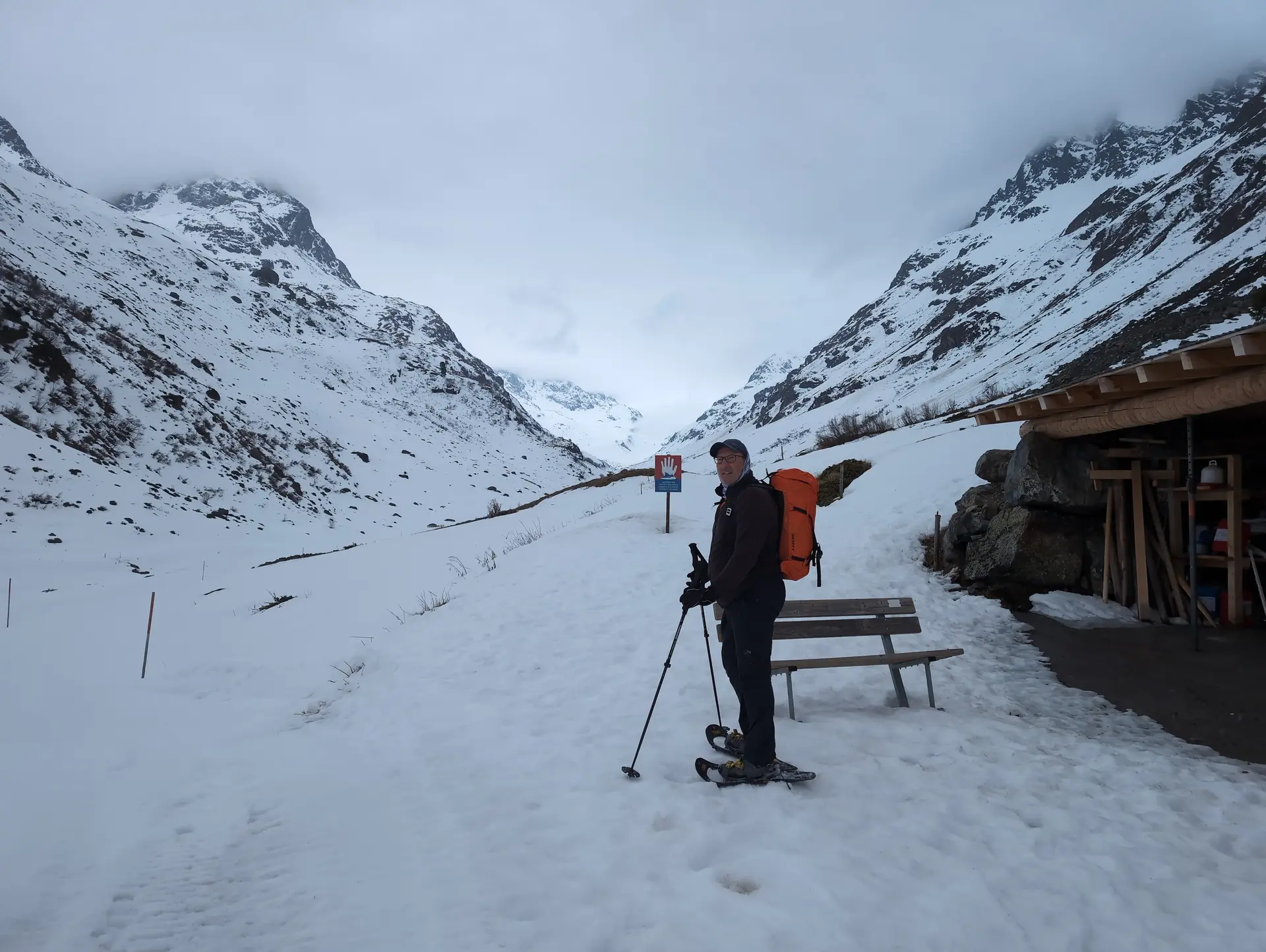 1. Tag_Abzweig wg. Lawinengefahr | © DAV Gangkofen/Martin Götz_SSW Jamtalhütte_1. Tag_Abzweig wg. Lawinengefahr