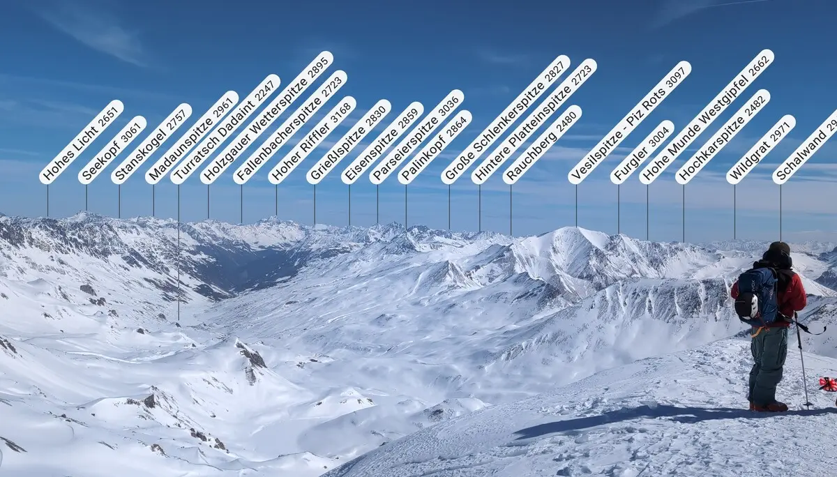 2. Tag_Gipfel_Panorama | © DAV Gangkofen/Martin Götz_SSW Jamtalhütte_2. Tag_Gipfel_Panorama