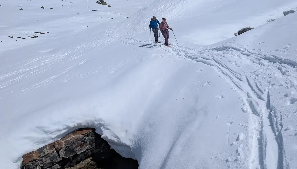2. Tag_Schlussspurt zur Hütte | © DAV Gangkofen/Martin Götz_SSW Jamtalhütte_2. Tag_Schlussspurt zur Hütte