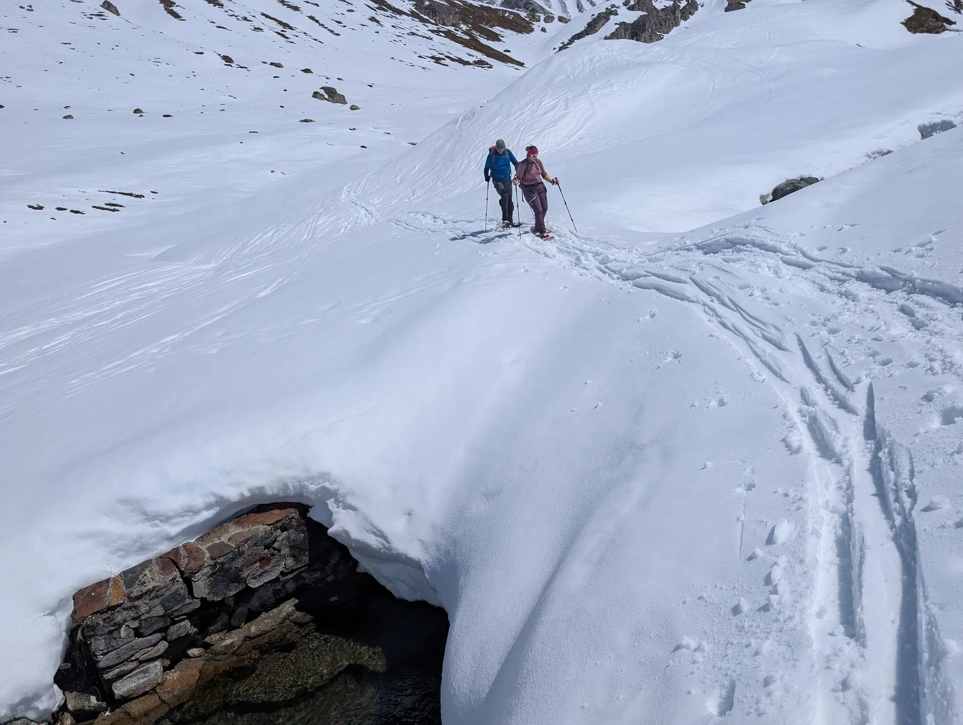 2. Tag_Schlussspurt zur Hütte | © DAV Gangkofen/Martin Götz_SSW Jamtalhütte_2. Tag_Schlussspurt zur Hütte