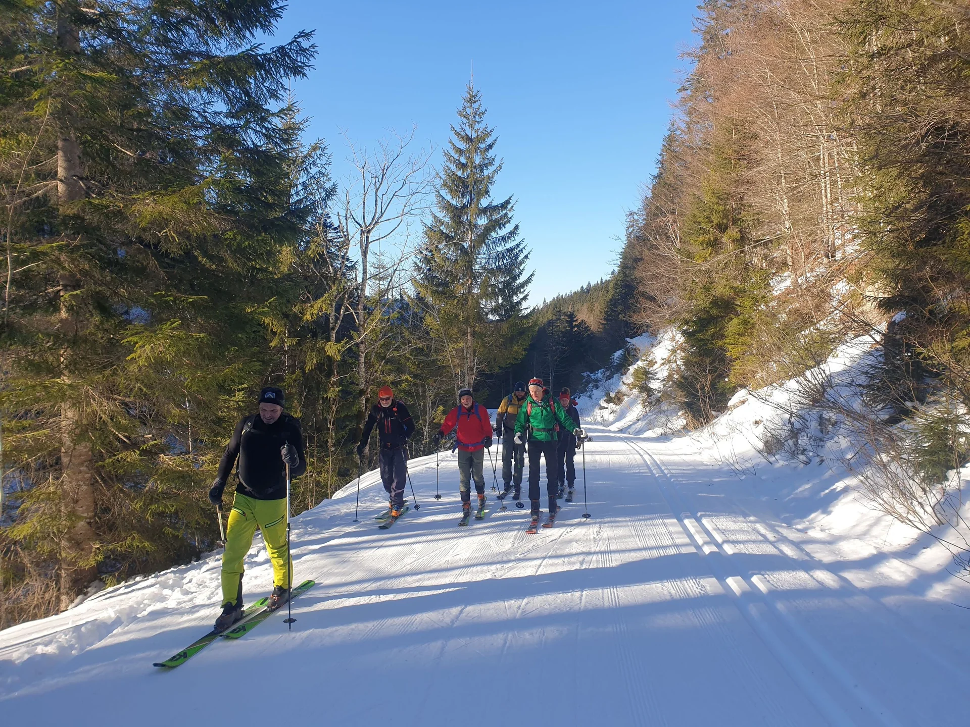 © (DAV Gangkofen) nur kurz auf der bestens präparierten Langlaufloipe