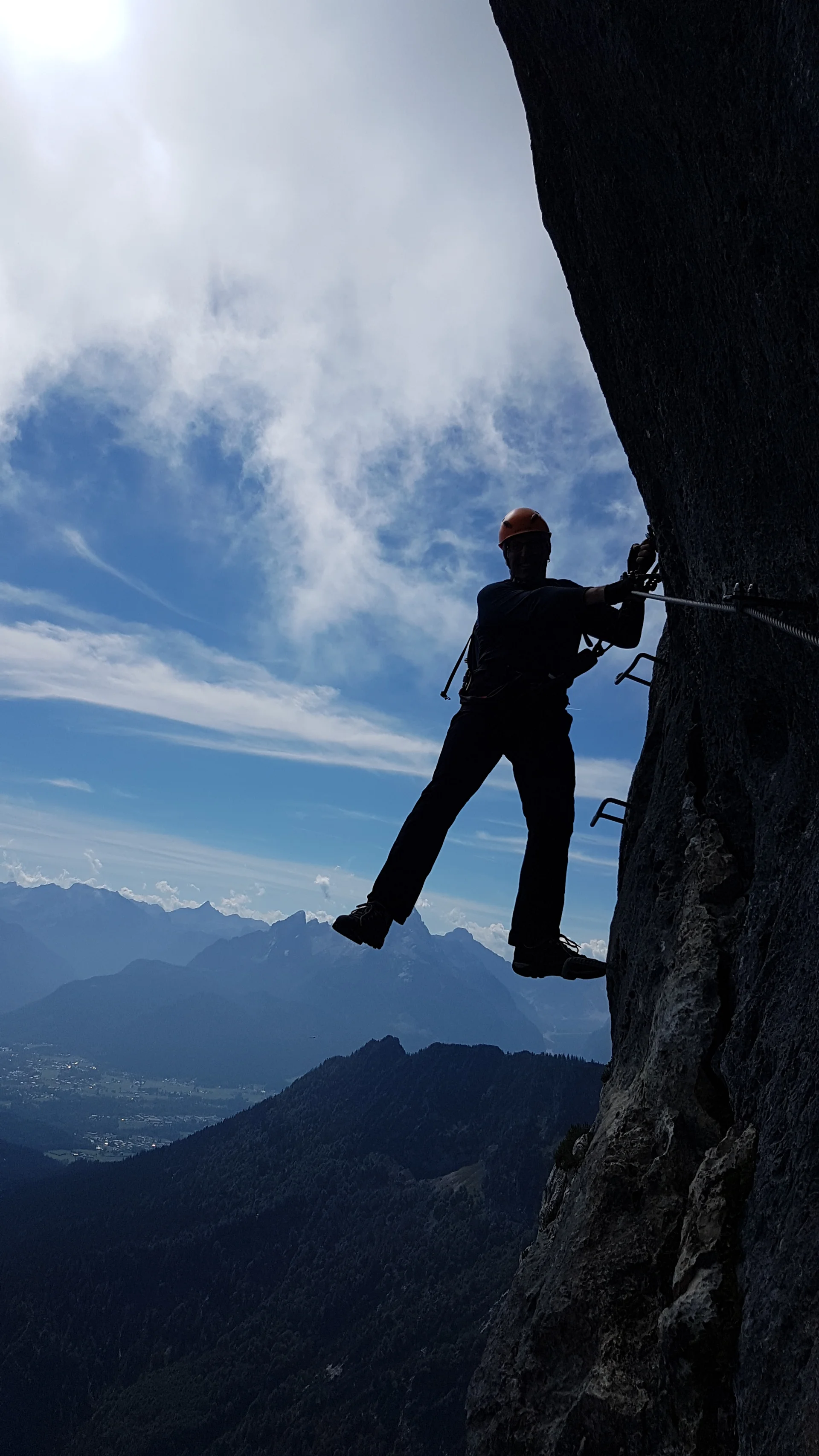 © DAV-Gangkofen\Martin Götz (KS Berchtesgadener Hochthron - Im  Steig - Blick auf Watzmann)