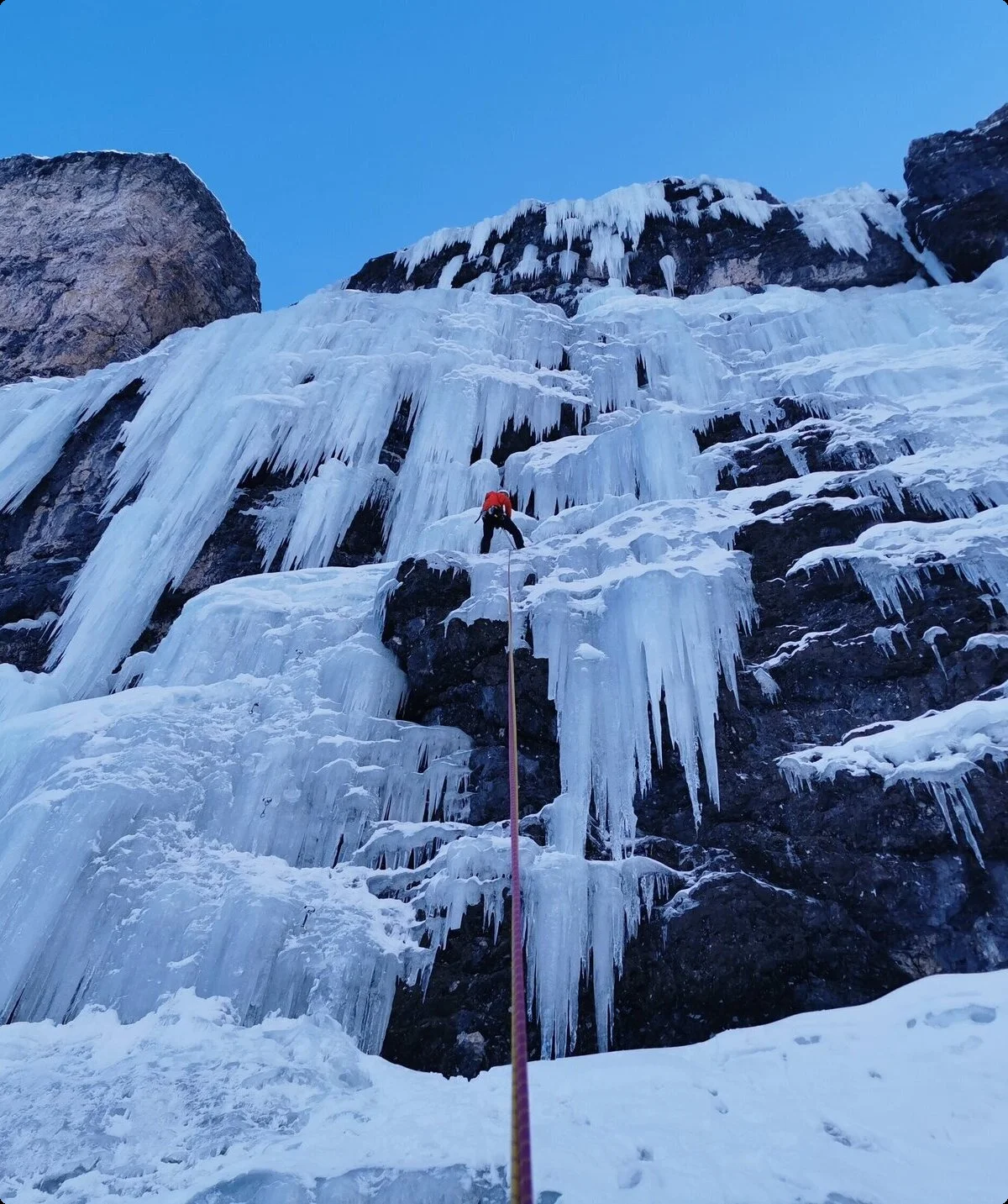 Eisklettern | © DAV Gangkofen\Martin Götz Eisklettern Travenanzes Tal
