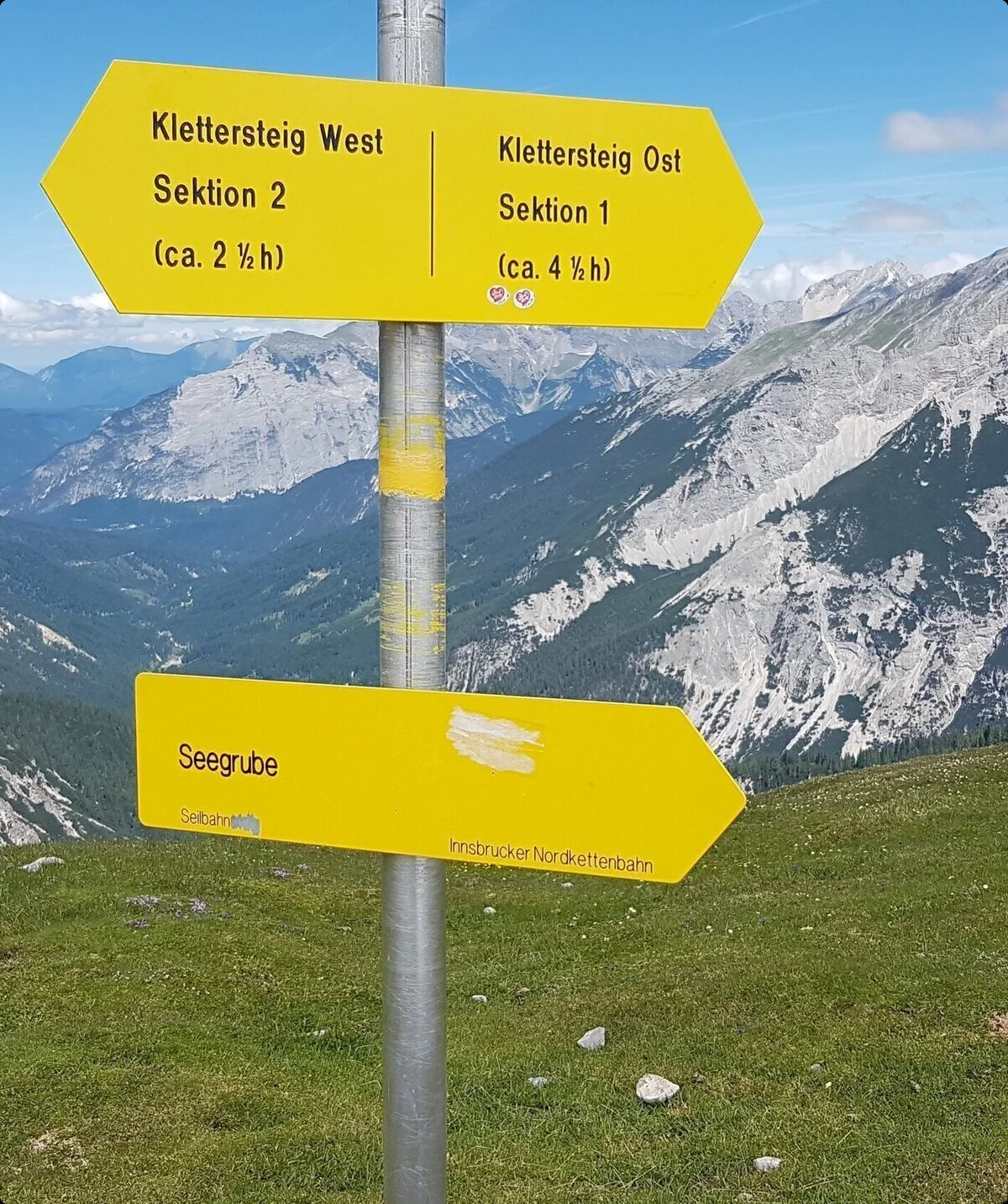 KS | © DAV Gangkofen\Martin Götz - Nordkette Innsbrucker Klettersteig Abzweig Ost-West