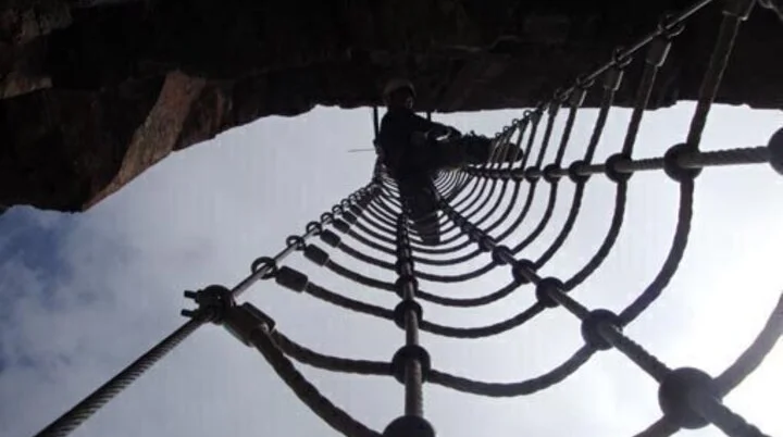 KS | © DAV Gangkofen\Max Altmannshofer - Klettersteig Jegihorn Strickleiter