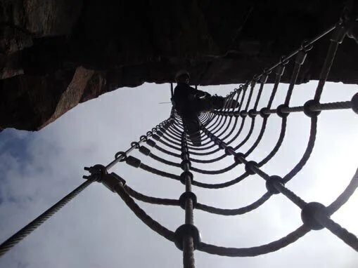 KS | © DAV Gangkofen\Max Altmannshofer - Klettersteig Jegihorn Strickleiter